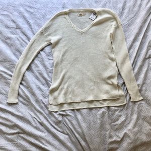 Hollister Cream White Knit Long Sleeve